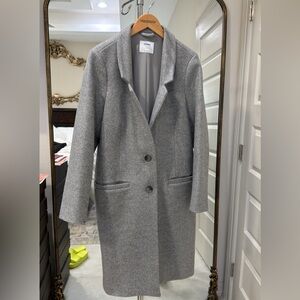 Gray Wool Coat Old Navy Women's Gray Blazer Coat M EUC